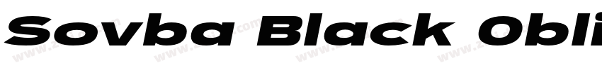 Sovba Black Oblique字体转换